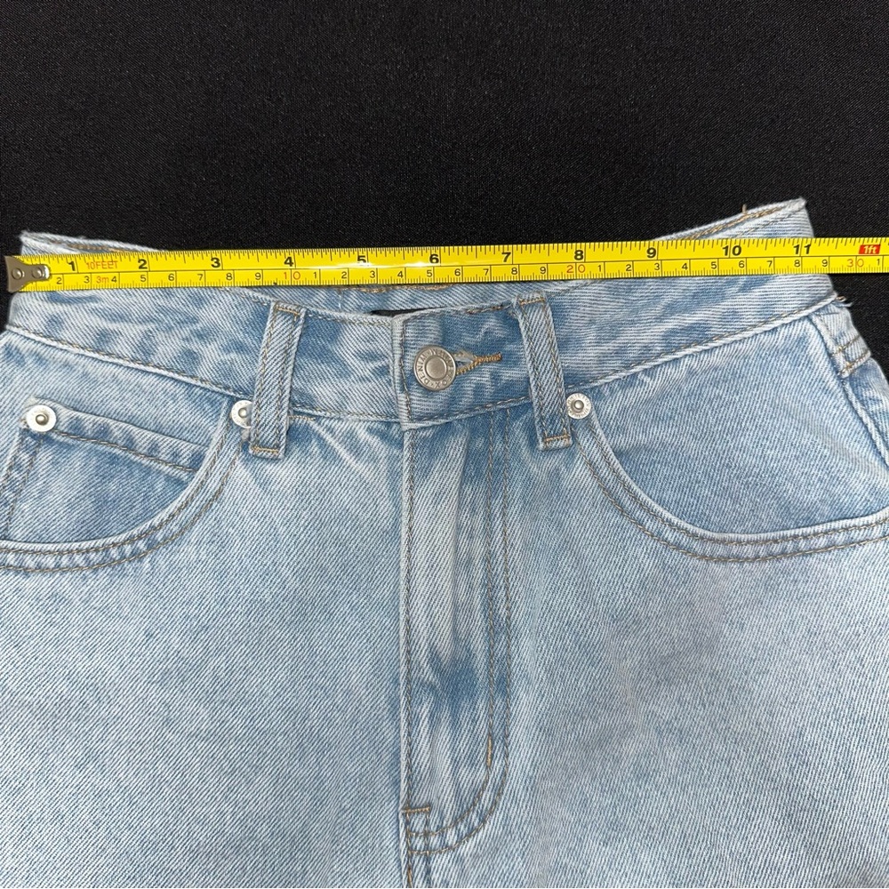 White Fox Light Blue Denim Women's Shorts XXS - Picture 5 of 6